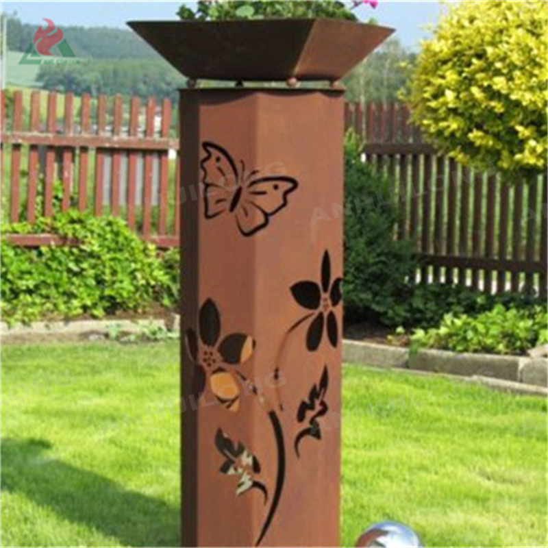 Architectural corten steel lights
